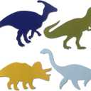 Dinosaur Wall Decors Wooden Boys Dinosaur Nursery Playroom Baby Shower Wall Art Farmhouse Bathroom Room Decoration for Kids(Simple,17.72 x 7.09 Inches)