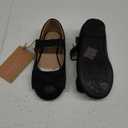 FUNKYMONKEY Toddler/Little Girl Mary Jane Dress Shoes Casual Slip on Ballet Flat (Black Bowknot), 8 Toddler
