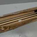 Double Blackout Curtain Rods 72 to 144 Inches (6-12 Feet),1-Inches Front and 5/8 Inches Back Adjustable End Cap Double Window Drapery Rod for Drapes and Curtains,Warm Gold