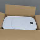 JOYBOS Bathroom Trash Can with Lid, 3.8 Gallon Slim Garbage Can, Small Plastic Trash Bin, Narrow Motion Sensor Trash Can for Bedroom, Rv, Office White