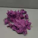 Boao 24 Pieces Christmas Poinsettia Tree Ornament Artificial Flowers Christmas Decoration Glitter Ornament, 3/4/6 Inches(Light Purple)