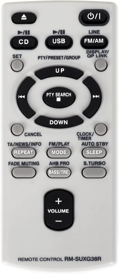 RM-SUXG38R Replace Remote Compatible with JVC Micro Component System UX-N1SUP UX-N1SUT UX-N1SUW UX-N1SUY UX-N1SUJ UX-N1WA UX-N1WUS UX-N1WUB UX-N1WUF UX-N1WUP UX-N1WUT UX-N1WUW UX-N1WUJ SP-UXN1