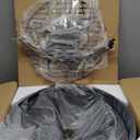 32 Inch Fire Pit Outdoor Fireplace, 2 in 1 Metal Round Firepit for Outside Bonfire Party, BBQ, Camping, Backyard, Patio, Garden, Picnic w/Fire Poker, Spark Screen, Grate, Cover (Moon&Star)