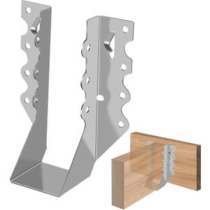 (30-Pack) Calvana 2x6 Steel Joist Hangers, 20 Gauge Double Shear Face Mount Rafter Brackets for Wood, Hurricane Ties for Rafters and Deck Brackets, for Pergola Hardware, Floors, Decks, Ceilings
