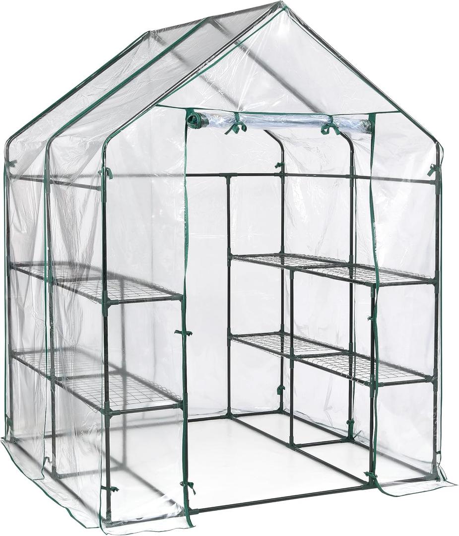 Miracle-Gro Clear 56 in. W X 56 in. D X 76 in. H Greenhouse