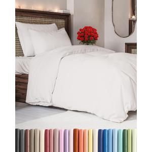 Duvet Cover Twin/Twin XL Size - Extra Soft Twin/Twin XL Size Duvet Cover - Lightweight, Breathable & Fade Free w/ Zipper Closures & Ties - 68" x 90" Inches - (Antique White) Comforter Not Included