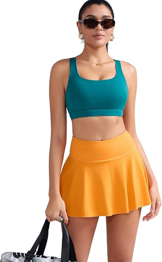 RUNNING GIRL Sports Bras for Women, Medium-High Impact Running Strappy Sports Bra with Removable Pads Size M