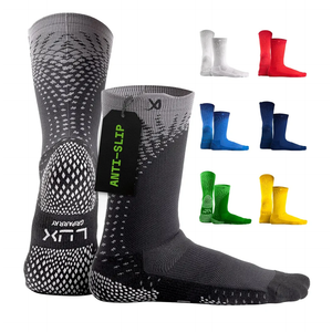 LUX Sports Thin Grip Socks for Cleat Sports - Moisture-Wicking Anti Slip Socks for Men & Women - Soccer, Football, Baseball