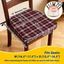AAAAAcessories Chair Cushions for Dining Chairs, 17 x 16 x 2 in, Set of 8