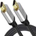 GE HDMI Cable, Premium, Ethernet, HDMI Certified, 10 Foot HDMI Cable, Ultra HD, Full HD 1080p, HDR Capable, 18 Gbps 4K 60Hz HDMI, Smart TVs, Roku, Fire Stick, Streaming Devices, Blu Ray, Cable, 34476