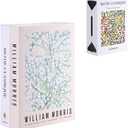 Book Shape Decorative Cable Management Box - Expandable Cable Organizer Box with Magnetic Closure for Home & Office William Morris