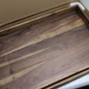 26 x 16 Inches Extra Large Rectangle Black Walnut Wood Ottoman Tray with Handles, Serve Tea, Coffee or Breakfast in Bed, Classic Wooden Decorative Serving Tray