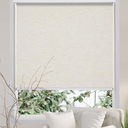 Persilux Free-Stop Cordless 100% Blackout Roller Window Shades for Home, Natural Woven Fabric UV Protection Privacy Roller Shades for Windows Blinds for Sliding Glass Doors, Bedroom, Cream 29"W x 72"H
