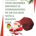 3 x OJsensai Funny December Birthday Card for Women Men, Hilarious Christmas Birthday Card Gifts for Him Her Adult