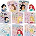 Make a Face Stickers 24PCS Make Your Own Princess Sticker for Kids Toddlers DIY Sticker Princess Themed Stickers for Kids Party Favors Awards Asverbet DIY Arts and Crafts