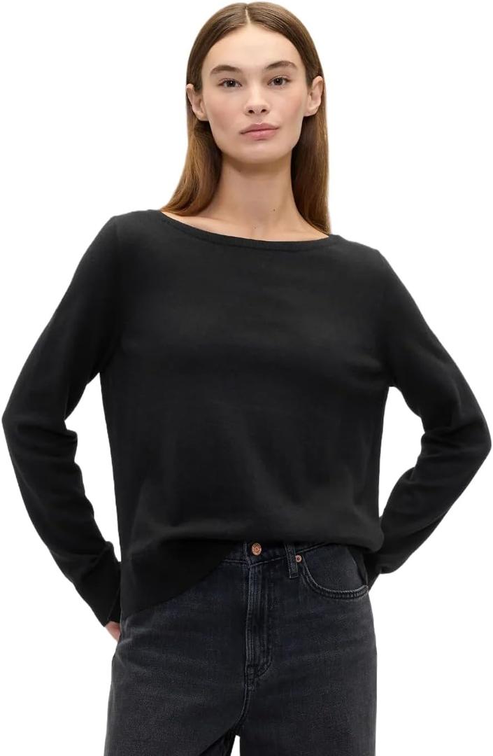 Gap Womens Boatneck Sweater (XX-Small, Black 1)
