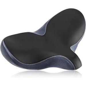 YLG Oversized Comfort Bike Seat Comfortable Replacement Bike Saddle Memory Foam Soft Bike Saddle Waterproof Universal Fit Bicycle Seat for Women Men