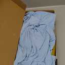 Putros 6.6ft Metal Arch Stand with Cover Dusty Blue Spandex Fitted Wedding Arch Cover and Round Top Chiara Backdrop Stand Set for Birthday Party Baby Shower Decoration