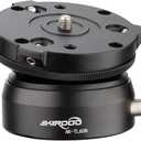 Tripod Leveling Base Half Ball,for Canon Nikon and Other DSLR Cameras Tripods Monopods with Offset Bubble Level with1/4" 3/8" Thread