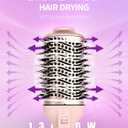 1300W Hair Dryer Brush,4 in 1 Blow Dryer Brush Anti-frizz Ceramic Titanium Barrel with ALCI Safety Plug Professional Salon Hot Air Brush for All Hair Types (Rosegold)