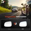 A-Premium Left Driver Side Heated Mirror Glass with Backing Plate - Compatible with Volvo S60 2011-2017, S80 2012-2016, V60 2014-2018 - Exterior Side View Flat Mirror