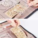 BELALIFE Travel Jewelry Case Organizer, Medium Foldable Storage Roll for Earrings, Necklaces, Rings, Bracelets, Brooches, Black