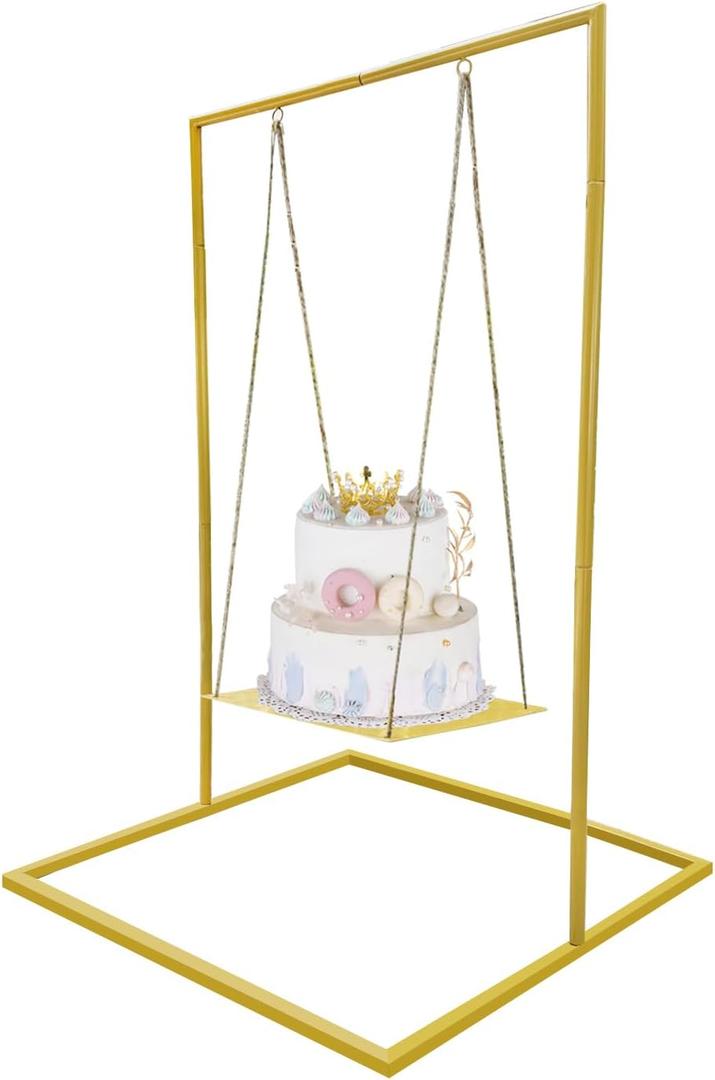 Cake Swing Stand Metal Hanging Dessert Display Floating Cake Stand for Wedding Baby Shower Anniversary Party Birthday Indoor and Outdoor Event Decorations