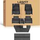 LASFIT Floor Mats & Trunk Mat for Jeep Grand Cherokee L 2021-2025 2026 7-Passenger (NOT Fit for 6-Passenger) All Weather TPE Custom Fit Car Mats Floor Liners Cargo Liner Cargo Mat Black