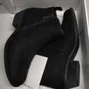 DREAM PAIRS Women's Ankle Boots Classic Low Chunky Heel Side Zipper Booties Shoes, Size 9.5, BLACK-SUEDE, SDAB2440W