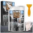 2 x Meuvcol Asphalt Crack Filler, 3.3 LB High Elasticity Asphalt Driveway Crack Filler, Self Leveling Asphalt Sealant for Driveway, Hole, Road, Blacktop Joint Filler, Flexible Concrete Sealer