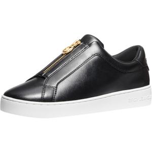 Michael Kors Women's Keaton Zip Slip on Sneaker Lace Up (Size 6.5, Black)