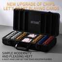 ARTGAME 14 Gram Clay Poker Chip Set for Texas Holdem, 500Pcs Casino Style Chips, with K-Type Aluminum Case and Dealer Buttons.