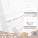 Vatge Side Door Window Curtains - W12 x L80, 1 Panel, Pure White, Light Filtering Sidelight Window Curtain for Privacy, Thermal Insulated Side Door Covering