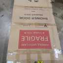 Frameless Sliding Shower Door 56-60 in W x 75 in H,Frameless Shower Door with 5/16" (8mm) Clear Tempered Glass,Silent Soft-Close Design,Brushed Gold