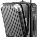 LEVEL8 Grace Carry on Luggage 22x14x9 Airline Approved, 20 Inch Hard Shell Suitcases with Spinner Wheels, Abs+Pc Hard Case Luggages with Tsa Lock, Travel bag for Women Men, Grey