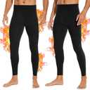 SIMIYA 2 Packs Men's Long Johns, Thermal Underwear for Men Soft Base Layer Men's Thermal Pants for Cold Weather XXXL