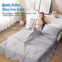 HOMFINE Cooling Blankets for Hot Sleepers - Summer Blanket Thin Lightweight Breathable Soft Double Side Enhanced Cooling for Bed Couch Sofa, Keep Cool for Night Sweats (Grey, 108 x 90 inches)