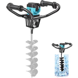 36V Cordless Post Hole Digger for Makita 18V, Power Earth/Ice Auger, Large