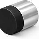 INOX Satin Stainless Steel Door Stoppers - Elegant Simple Style Door Stop with Durable Satin Finish, Heavy-Duty Wall Mounted Hardware, Scratch Protection, 1" Rise x 1-3/16" Wall Mount DSIX08-32D