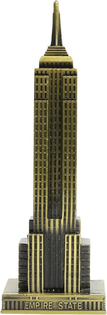 7.1 Inch Empire State Building Statue Figurine New York City Souvenirs for Home Office Decor(Antique Copper)