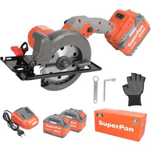 20V Cordless Mini Circular Saw, 6700RPM, 4-1/2" Blade, Max Cutting Depth 1-11/16" at 90, Diagonal Cutting Depth 1-3/16" at 45, Ideal for Cutting Wood, Soft Metal, Plastic, and Ceramic Tiles