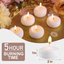 36 Pack 2 inch White Floating Candles Unscented Floating Candle for Centerpieces 5-6 Hours Burning 2 Floating Candle Bulk for Wedding