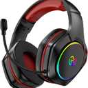 Wireless Gaming Headset 2.4 GHz for Ps5/Ps4/PC, 40 Hr Battery, Lossless Audio Bluetooth 5.3 Wireless Gaming Headphones, Ultra-Stable Connection, Noise-canceling MicCompatible with Switch/Mac/Phone (Red)