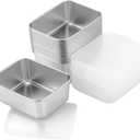 SINJEUN 15 PCS 20 Oz Stainless Steel Food Storage Containers, Metal Meal Prep Containers Metal Snack Box Container for Lunch, Bento