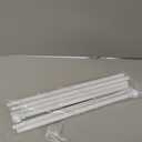 Curtain Rods for windows 66-120 inch, 5/8 inch Decorative White Splicing Heavy Duty Metal Curtain Rod set with Brackets