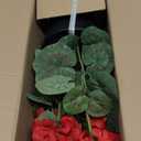 Briful Artificial Geranium Potted Plant  16 Tall, Realistic Silk Flowers with Vibrant Green Leaves, Red Geraniums Fake Flowers for Outdoors Valentine's Day Home Dcor, Farmhouse Office Tables Decor
