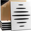 Art3d 6-Pack Self-Adhesive Soundproof Acoustic Panels for Wall, 16 x 12 Inch Wave Design Noise Block with Polyester & Foam for Bedroom Studio Office (White - Style1)