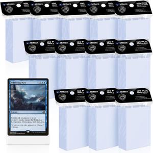 1200 Pack Card Sleeves, Perfect Fit Inner Sleeves Ideal for Double-Sleeving, Trading Card Sleeve Compatible with MTG, TCG, Gaming Cards (Clear)