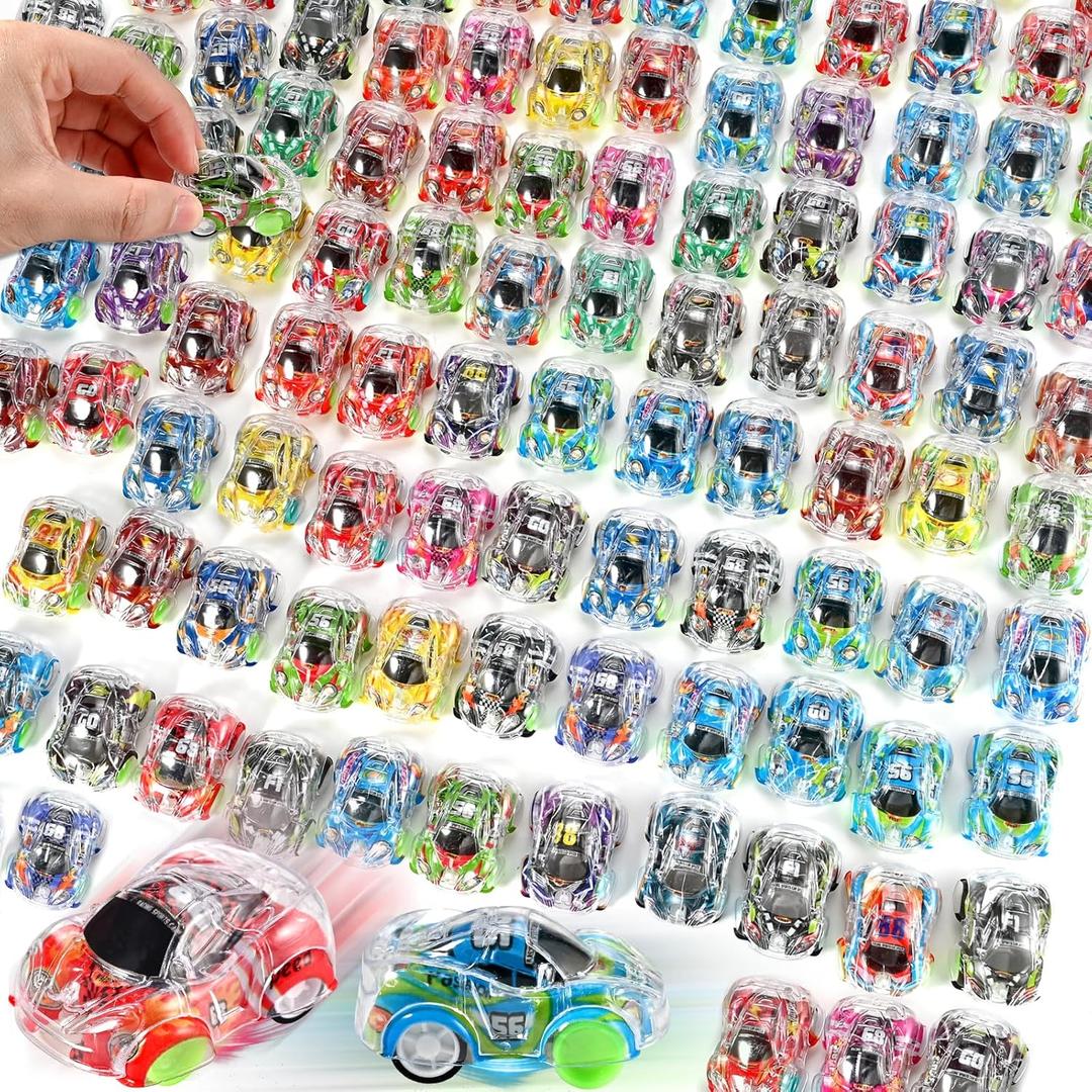 GOLDGE 100 Mini Pull Back Cars - Party Favors for Kids, Small Race Cars for Toddlers, for Treasure Boxes, Classroom Prizes, Pinatas, and Goodie Bags Stuffers for Kids (100 Mini Pull Back Cars)