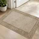 Dirt Trapper Door Mat 20"x 32", Non Slip Washable Doormat,Beige | Stain Resistant and Absorbent Welcome Mat, Floor Mats,Low Profile Entrance Dog Door Mats for Front Back Door